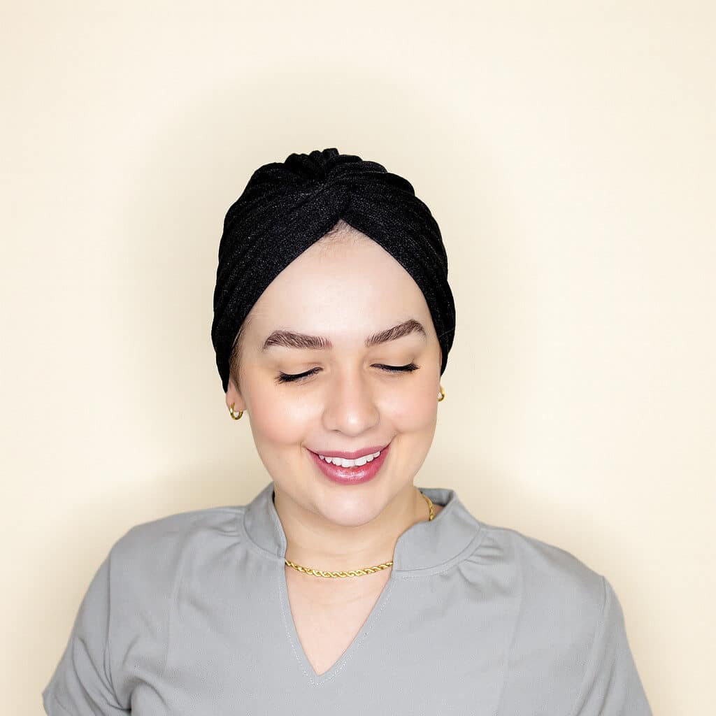 Turbante Flor 3x1 - Lurex Brilho - Imagem 1