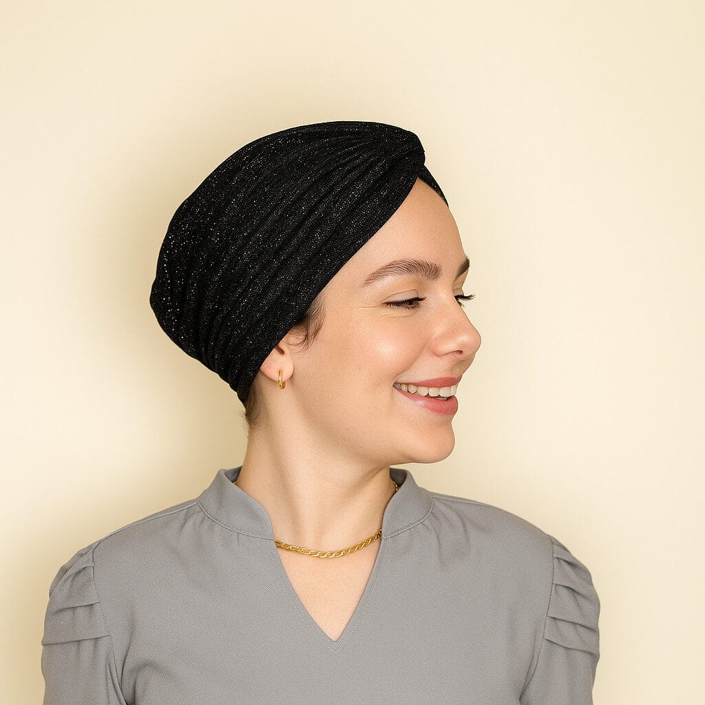 Turbante Flor 3x1 - Lurex Brilho - Imagem 2