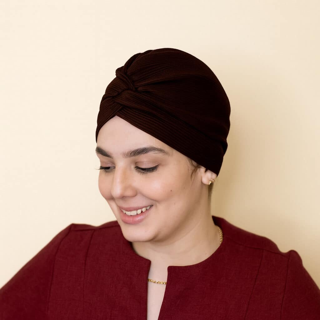 Turbante Zarah Malha Canelada - (cor lisa) - Imagem 4