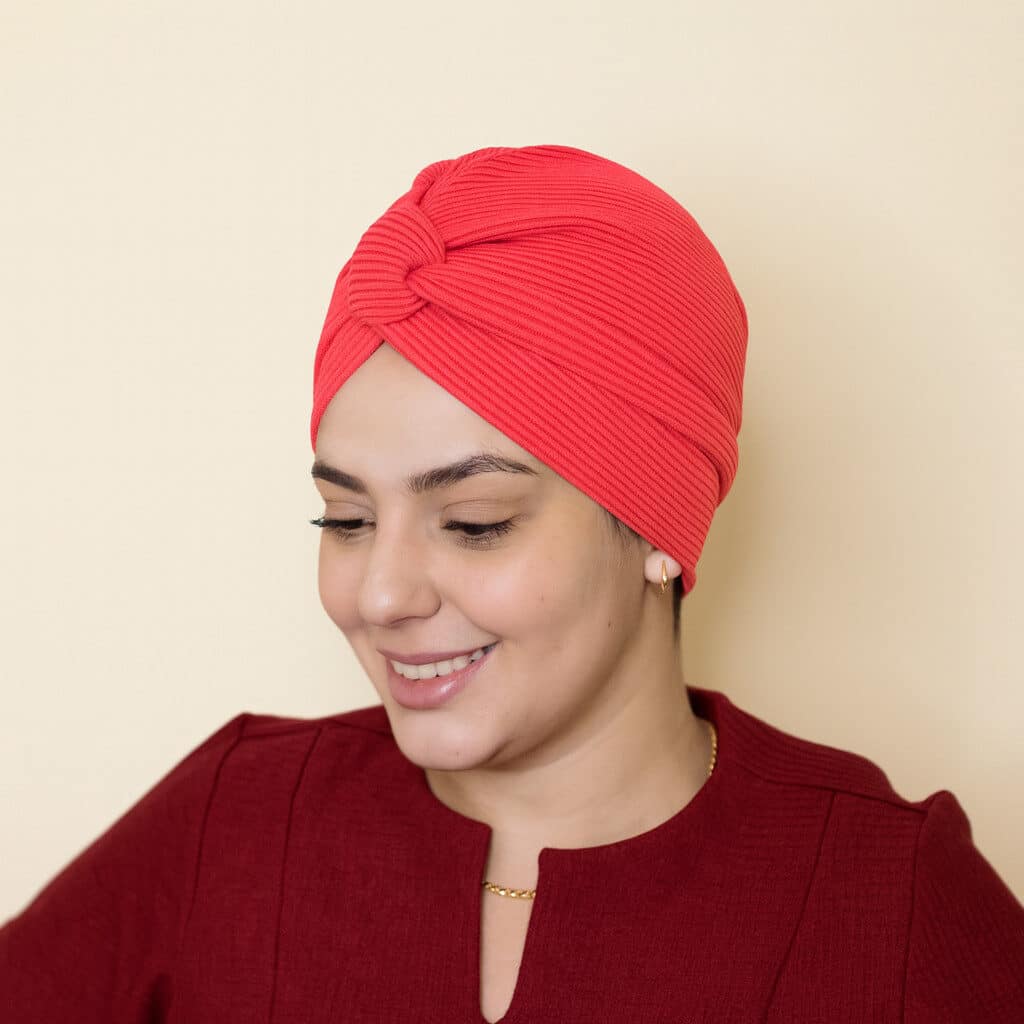 Turbante Zarah Malha Canelada - (cor lisa) - Imagem 3