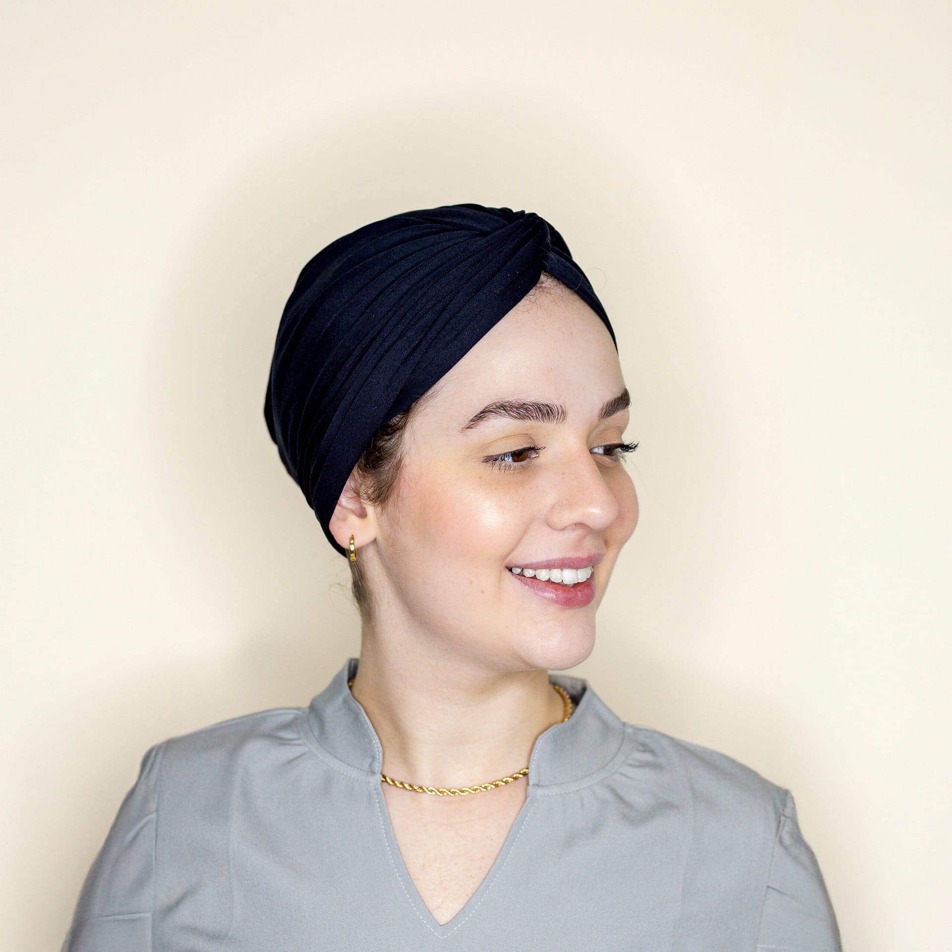 Turbante Flor 3x1 - Liso - Imagem 1