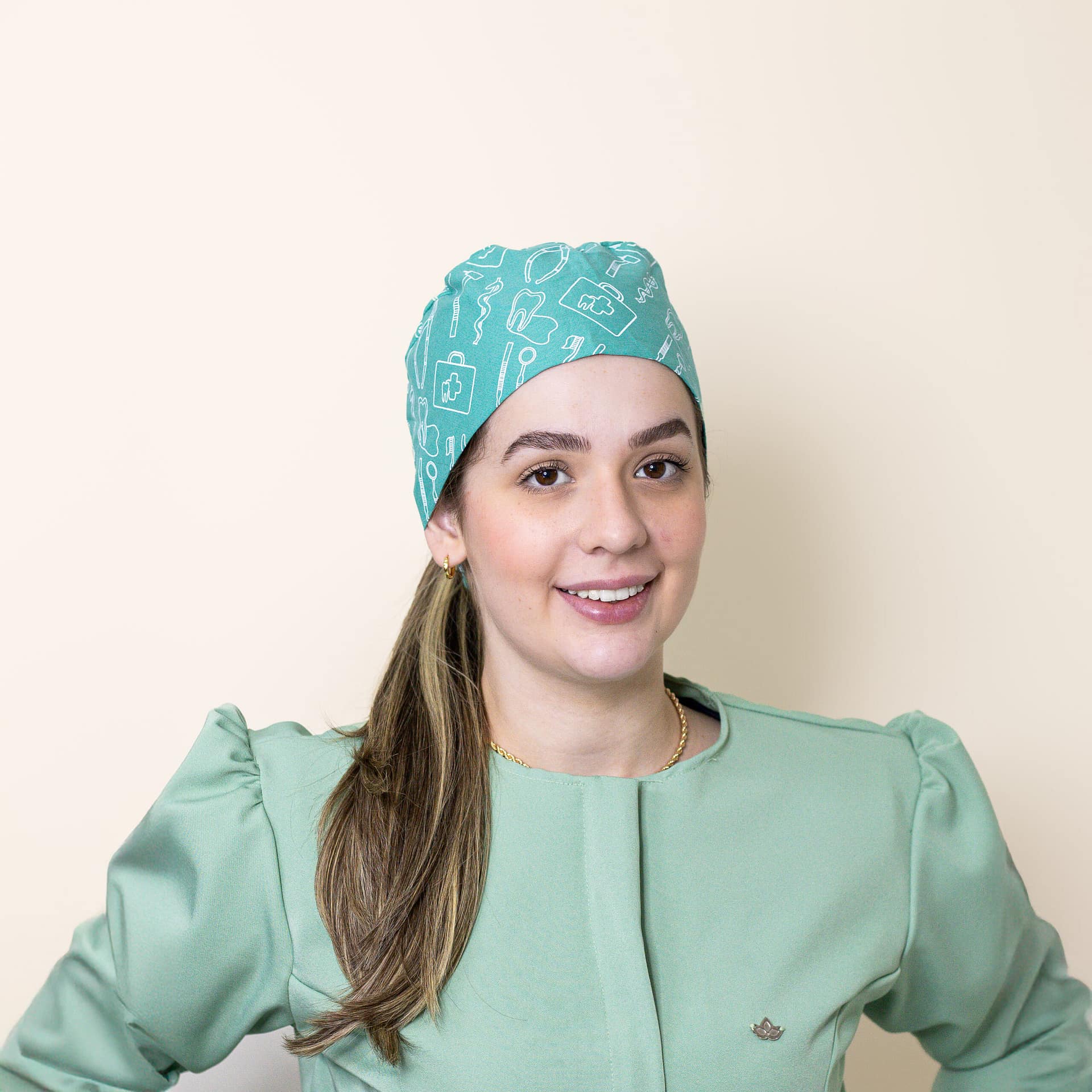 Bandana Estampada com Tiras - Imagem 1