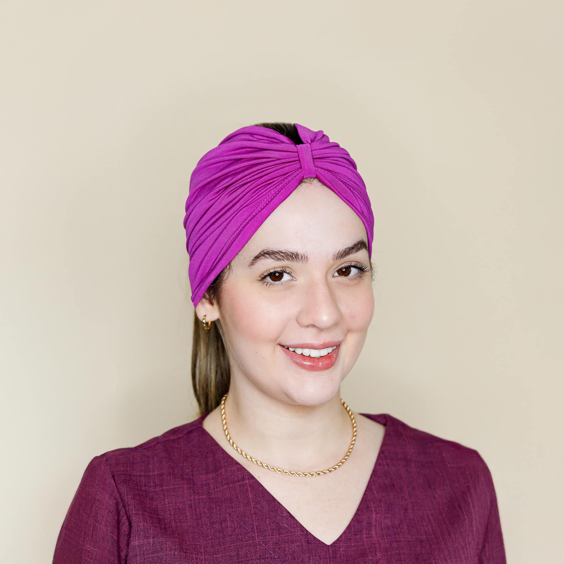 Turbante Borboleta 2 em 1 - Liso - Imagem 2