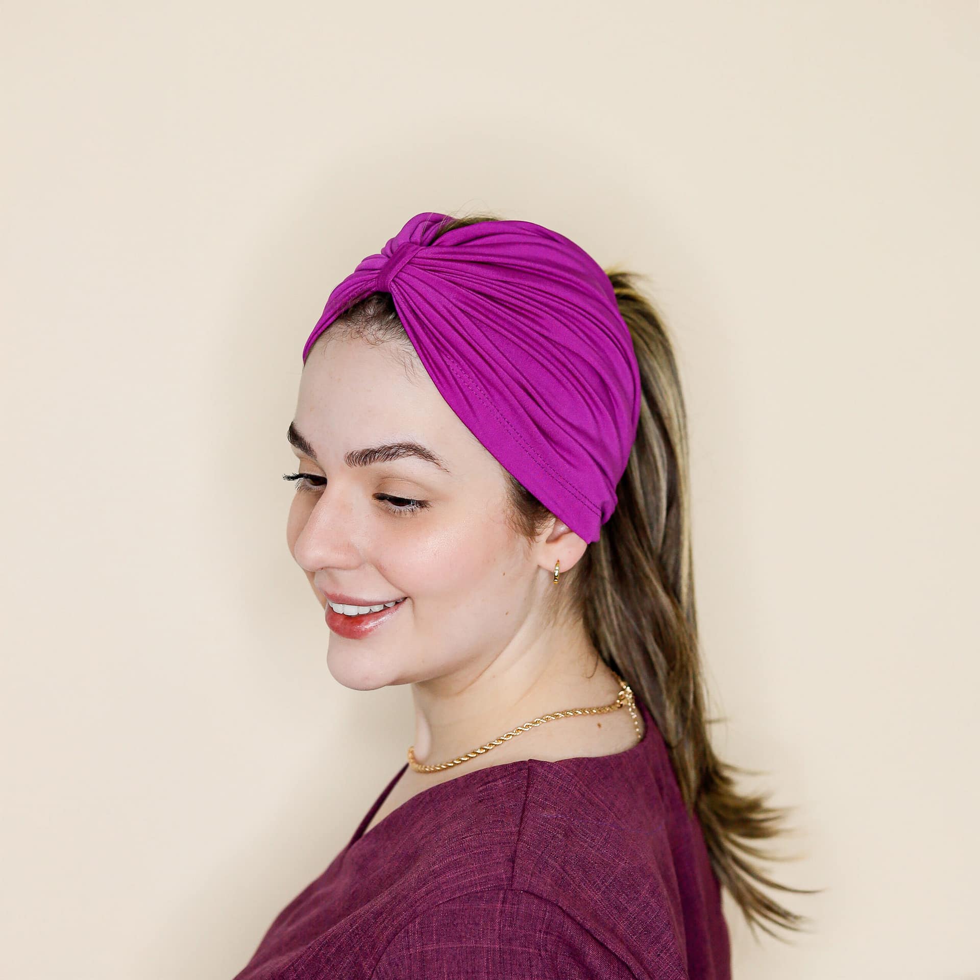 Turbante Borboleta 2 em 1 - Liso - Imagem 3