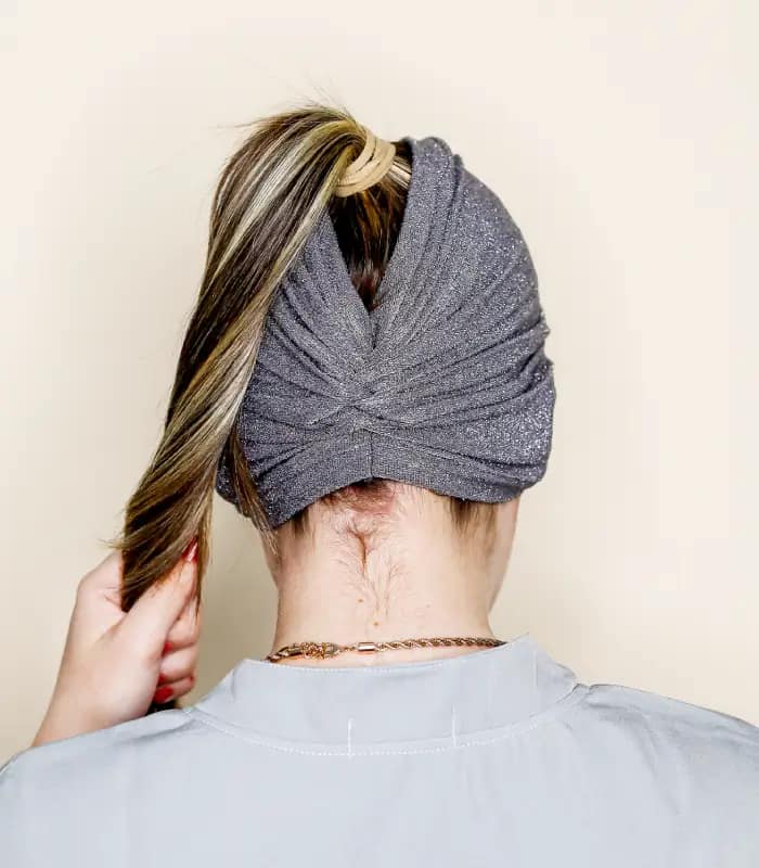 Turbante Borboleta 2 em 1 - Lurex Brilho - Imagem 3