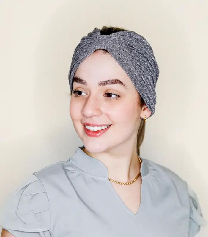 Turbante Borboleta 2 em 1 - Lurex Brilho - Imagem 4